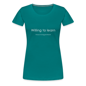 wob Willing to learn T-Shirt - diva blue