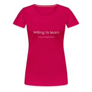 wob Willing to learn T-Shirt - dark pink