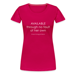 wob AVAILABLE through no fault of her own T-Shirt - dark pink