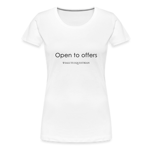 bow Open to offers T-Shirt - white