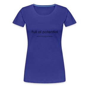 bow Full of potential T-Shirt - royal blue
