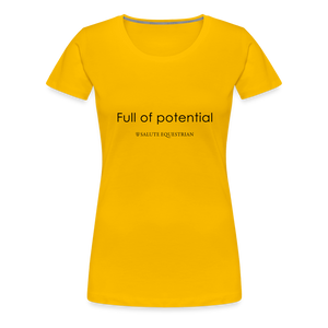 bow Full of potential T-Shirt - sun yellow