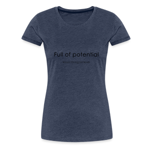 bow Full of potential T-Shirt - heather blue