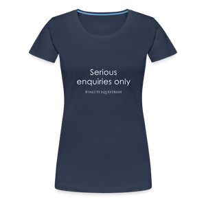 wob Serious enquiries only T-Shirt - navy