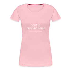 wob Serious enquiries only T-Shirt - rose shadow