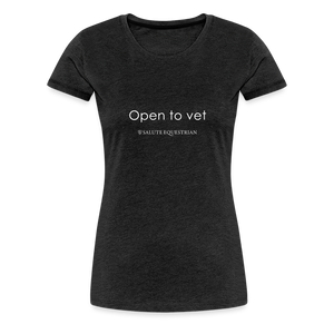 wob Open to vet T-Shirt - charcoal grey