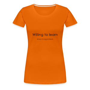bow Willing to learn T-Shirt - orange