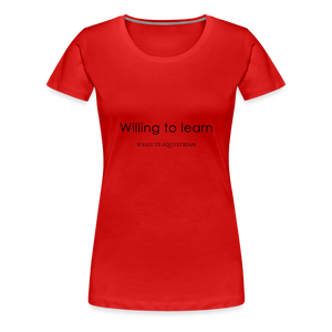 bow Willing to learn T-Shirt - red