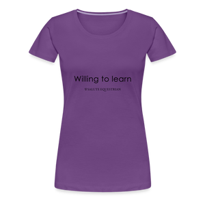 bow Willing to learn T-Shirt - purple