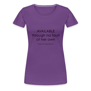 bow AVAILABLE through no fault of her own T-Shirt - purple