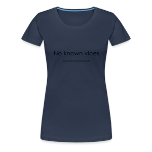 bow No known vices T-Shirt - navy