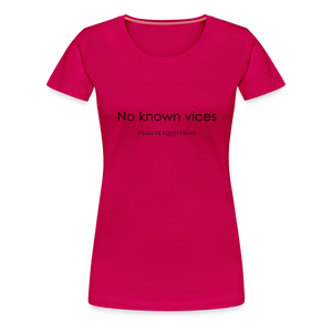 bow No known vices T-Shirt - dark pink