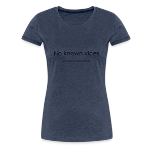 bow No known vices T-Shirt - heather blue