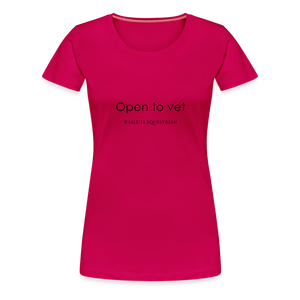 bow Open to vet T-Shirt - dark pink