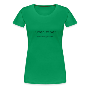 bow Open to vet T-Shirt - kelly green