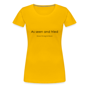 bow As seen and tried T-Shirt - sun yellow