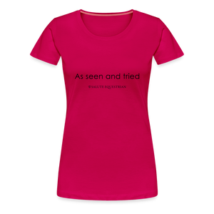 bow As seen and tried T-Shirt - dark pink