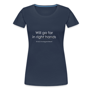 wob Will go far in right hands T-Shirt - navy
