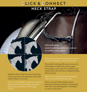 Classic BROWN (chrome clips) Click & Connect Neck Strap Ultimate Set