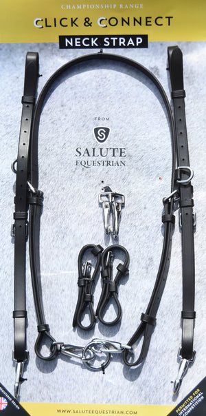 HI-VIZ BLACK Reflective Silver Click & Connect Neck Strap Ultimate Set