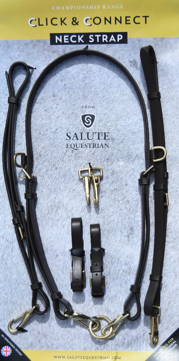 Classic BROWN (BRASS clips) Click & Connect Neck Strap Ultimate Set