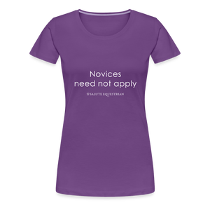 wob Novices need not apply T-Shirt - purple