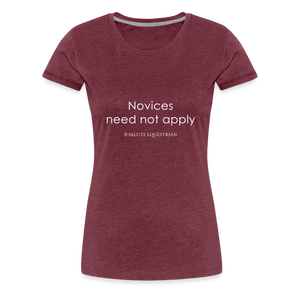 wob Novices need not apply T-Shirt - heather burgundy