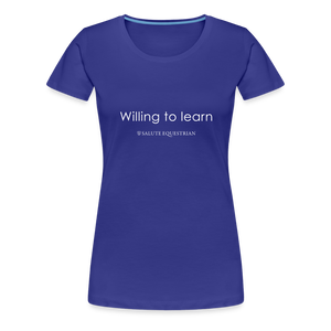 wob Willing to learn T-Shirt - royal blue