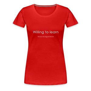 wob Willing to learn T-Shirt - red