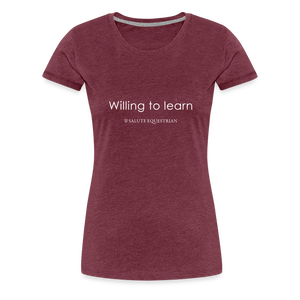 wob Willing to learn T-Shirt - heather burgundy