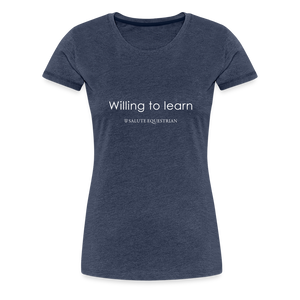 wob Willing to learn T-Shirt - heather blue