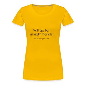 bow Will go far in right hands T-Shirt - sun yellow