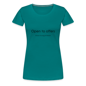 bow Open to offers T-Shirt - diva blue