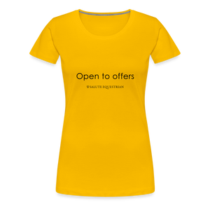 bow Open to offers T-Shirt - sun yellow
