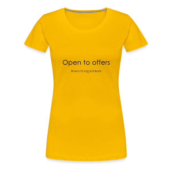 bow Open to offers T-Shirt - sun yellow