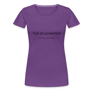 bow Full of potential T-Shirt - purple