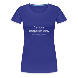 wob Serious enquiries only T-Shirt - royal blue