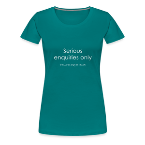 wob Serious enquiries only T-Shirt - diva blue
