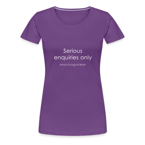 wob Serious enquiries only T-Shirt - purple