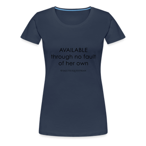 bow AVAILABLE through no fault of her own T-Shirt - navy