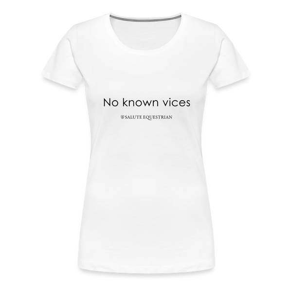 bow No known vices T-Shirt - white