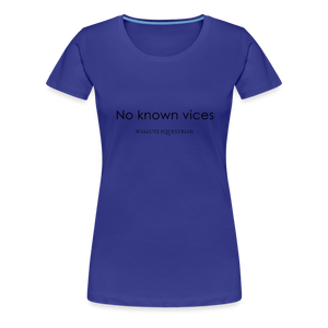 bow No known vices T-Shirt - royal blue