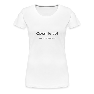 bow Open to vet T-Shirt - white