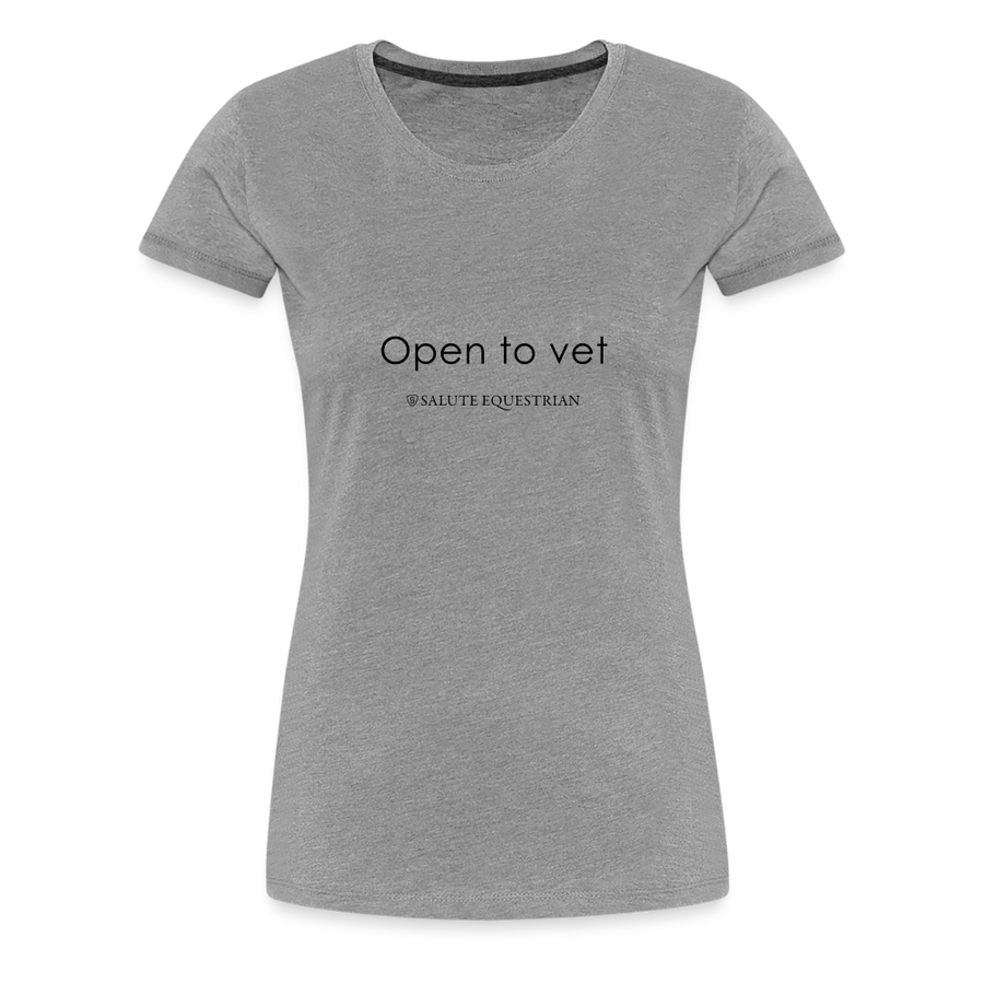 bow Open to vet T-Shirt - diva blue