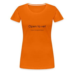 bow Open to vet T-Shirt - orange
