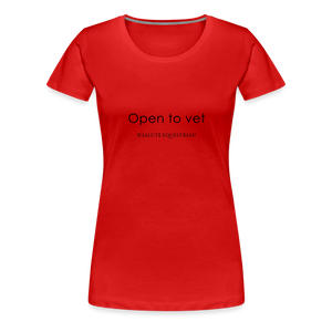 bow Open to vet T-Shirt - red