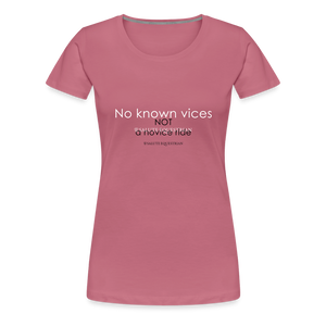 wob No known vices T-Shirt - mauve