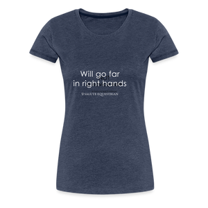 wob Will go far in right hands T-Shirt - heather blue