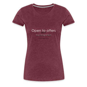 wob Open to offers T-Shirt - heather burgundy